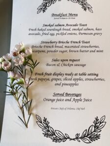 Dinner Menu